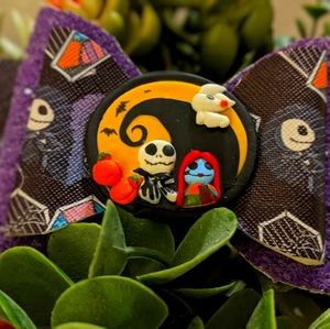 🧡Handmade Nightmare Before Christmas Bow